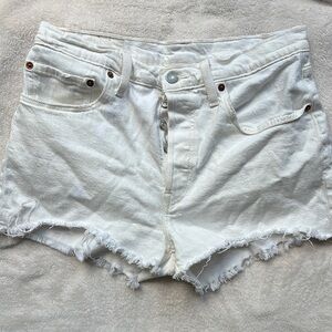 Levi’s Women's White Denim Shorts